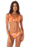 Pink Palms Victoria Bikini Top