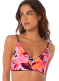 Blue Deep Criss Cross Bikini Top