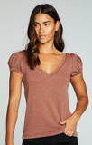V Puff Sleeve Tee