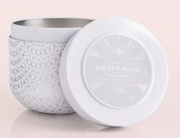 Volcano White Opal Gilded Muse Tin