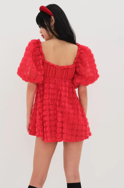 hannah mini dress For Love & Lemons Hannah Mini Dress in Red