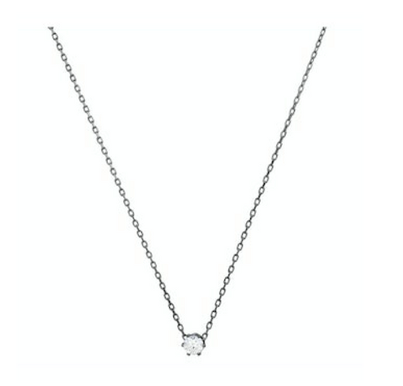 Cable Chain with CZ Pendant